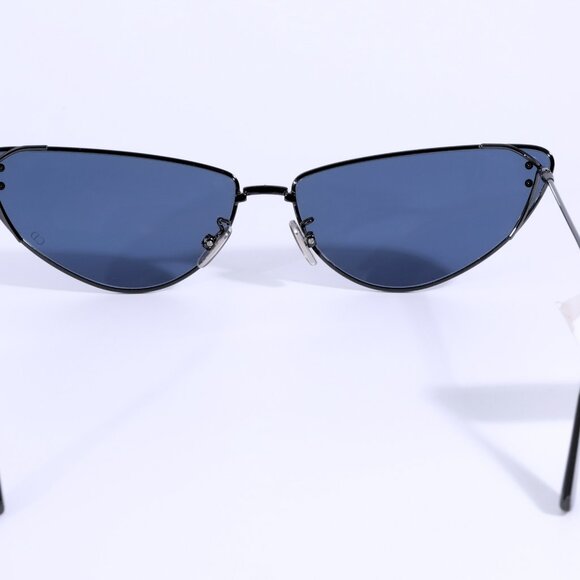 NEW $490 DIOR MissDior B1U H4B0 Cat Eye Sunglasses Thin Frame Black Blue Lens - Picture 6 of 10